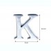 Lettere in alluminio anodizzato satinato - Lettera K