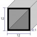 Profili quadrati estrusi in alluminio anodizzato mm. 12x1