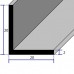 Profili a L in alluminio anodizzato con lati uguali mm. 20x20x2