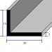 Profili a L in alluminio anodizzato con lati disuguali mm. 20x15x2