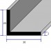 Profili a L in alluminio anodizzato con lati disuguali mm. 30x20x2