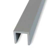Profili a U in alluminio anodizzato mm. 8x8x1