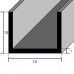 Profili a U in alluminio anodizzato mm. 10x10x1