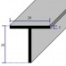 Profili a T in alluminio anodizzato mm. 20x20x2