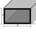 Profili rettangolari estrusi in alluminio anodizzato mm. 20x10x1,5